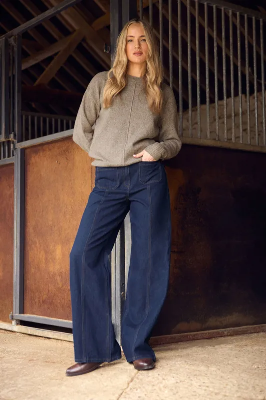 Tall Seam Front Wide Leg Jeans - Long Tall Sally