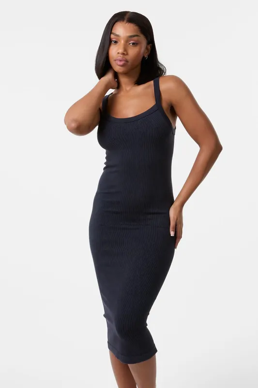 Washed Ribbed Racer Dress - Pink Vanilla