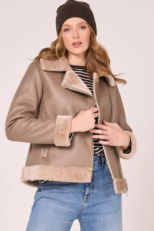 Faux Shearling Aviator - Barneys Originals