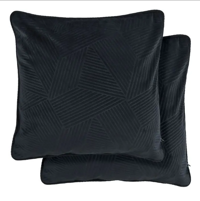 Deco Collection Soft Velvet Geometric Cushion Cover - New Edge Blinds