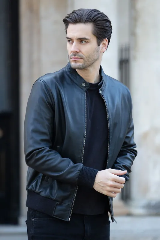 Volare' Lightweight Real Leather Bomber Jacket - Ashwood Leather