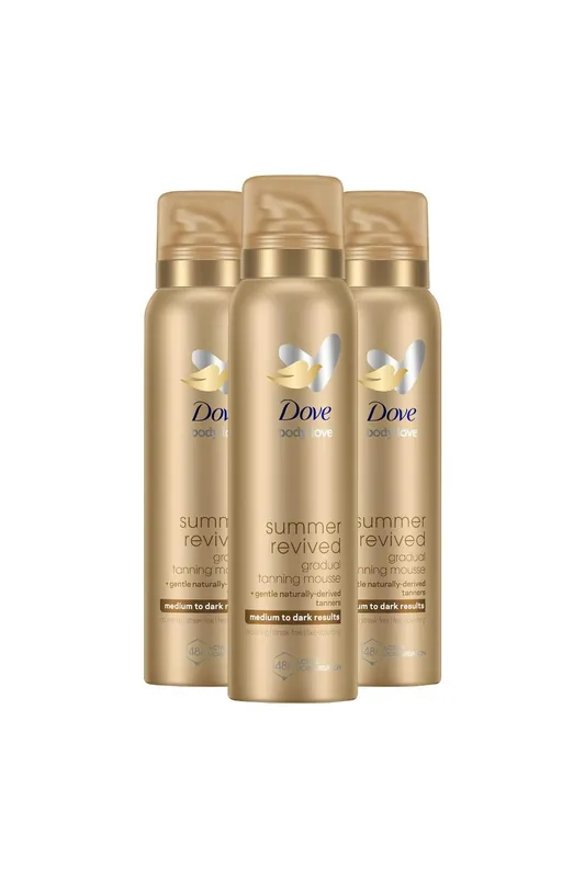 Self Tan 'Body Mousse' Summer Revived, 3x150ml - Dove
