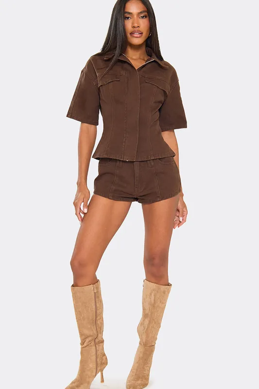 Denim Mid Rise Shorts - EGO