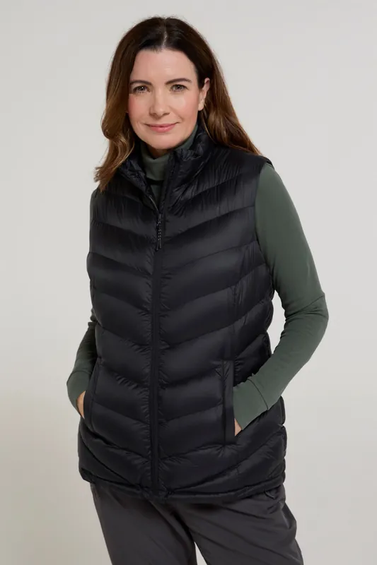 Seasons' Warm Cosy Water Resistant Padded Microfibre Fur Lined Gilet - Mountain Warehouse