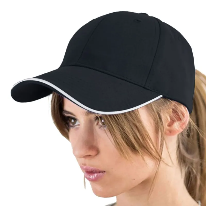 Reflect 6 Panel Reflective Piping Baseball Cap - Atlantis