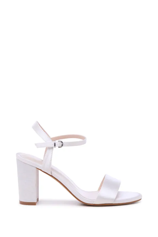 Aurielle' Block Heel Wedding Sandal - Paradox London