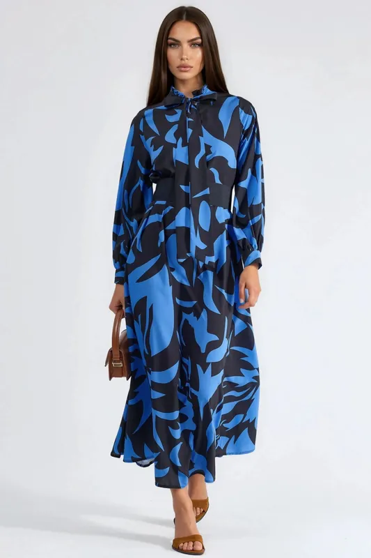 Belt Detailed Maxi Dress - MSN Collection
