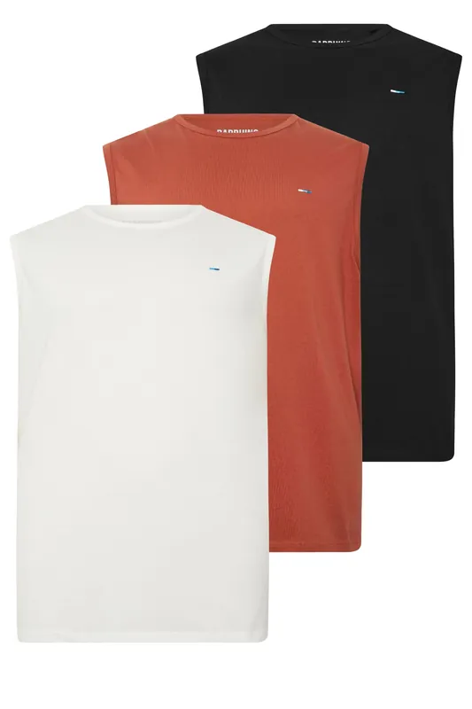 3 Pack Muscle Vest Tops - BadRhino