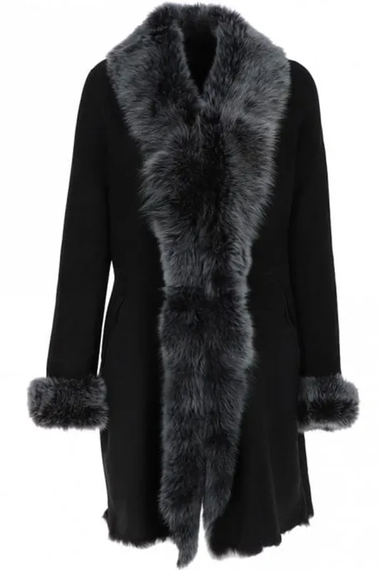 Three Quarter Length Toscana Suede Leather Coat - Ashwood Leather