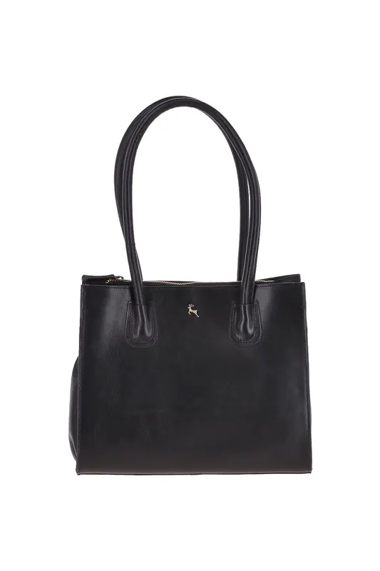 Vegetable Tanned Real Leather Two Section With Mid Purse Bag - Ashwood Leather