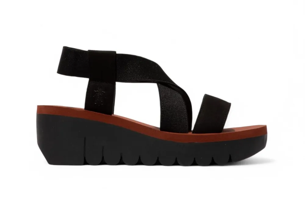 YABI922FLY Cupido Leather Sandals Espadrille Platform Wedges - Infinity Leather