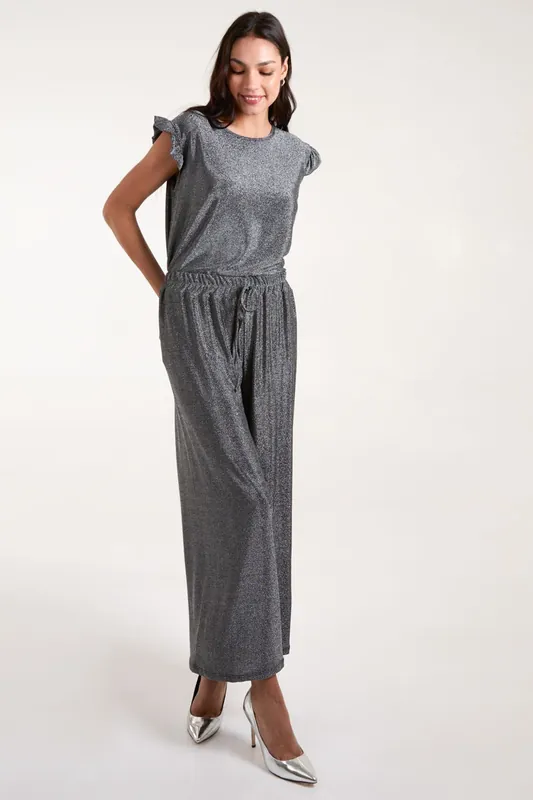 Metallic Trousers - Blue Vanilla