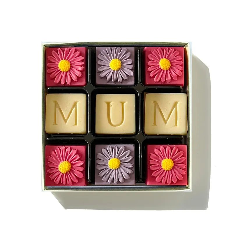 White Chocolate Mum & Flowers - CHOC ON CHOC