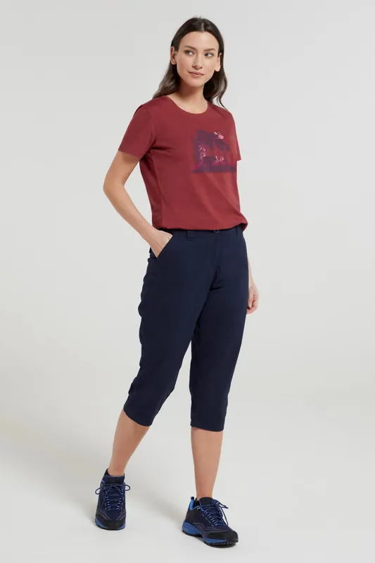'Coastal' Stretchy Everyday Fast Drying Capris Trousers - Mountain Warehouse