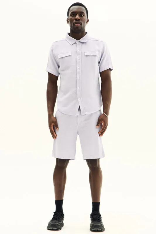 Textured Shirt & Shorts Co-Ord Set