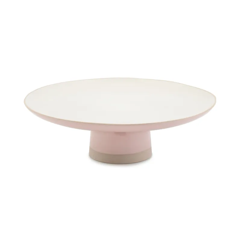 Big Love Showstopper Stand, Stoneware, White & Pink, 31cm - Jamie Oliver