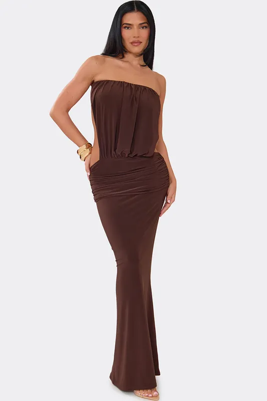 Sleeveless Open Tie Back Maxi Dress - EGO