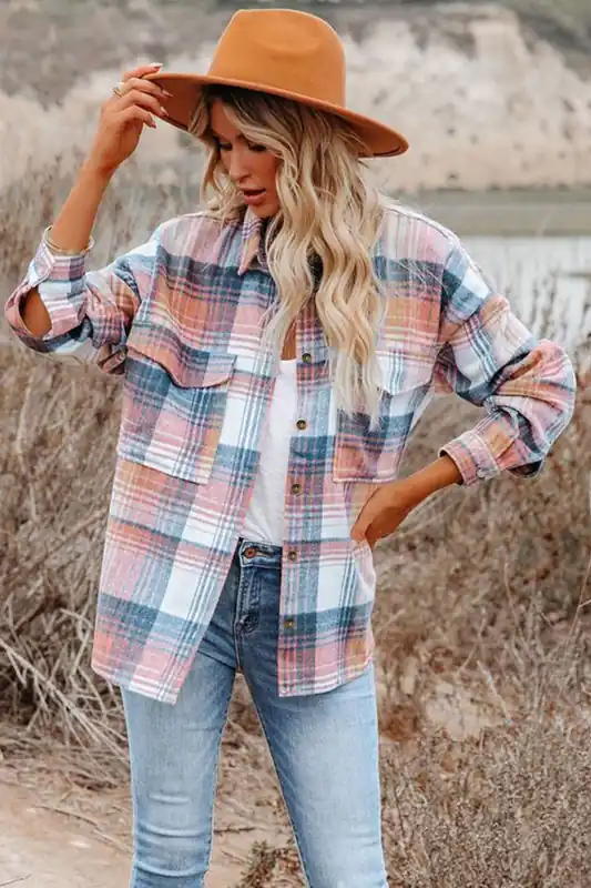 Oversized Plaid Flannel Shirt - Everyday The Label