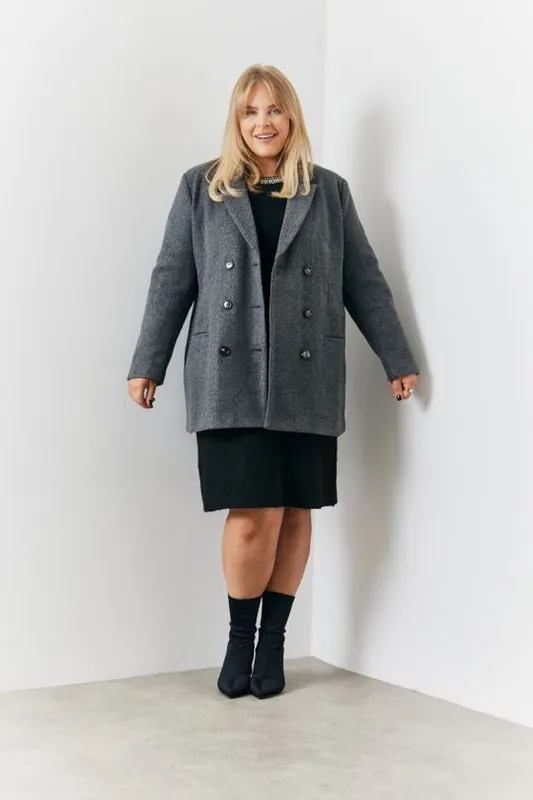 Grey Heathman Blazer Coat - In The Style