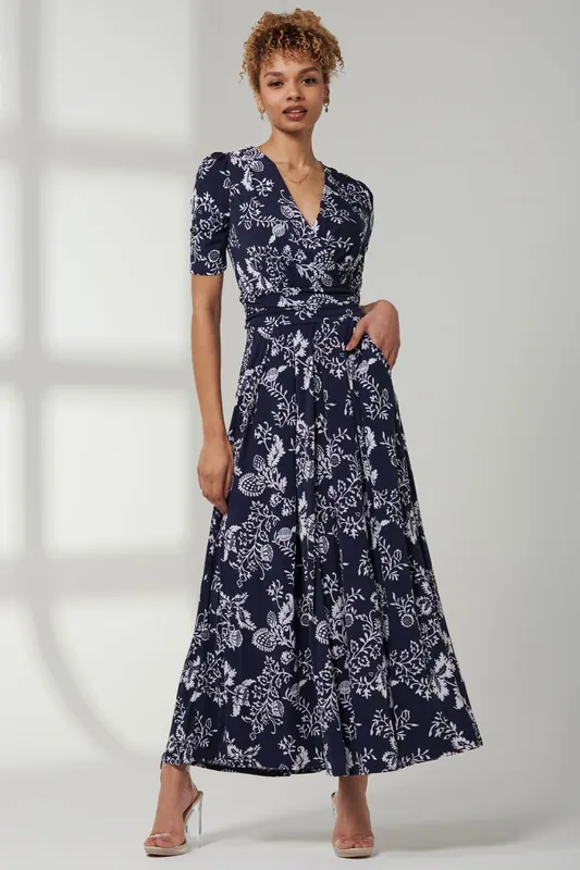 Pleated Jersey Maxi Dress - Jolie Moi
