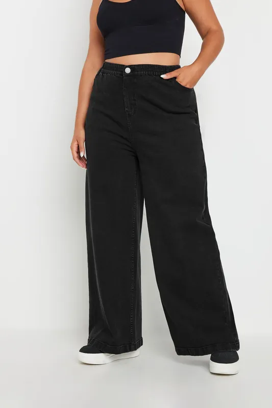 Wide Leg Slouchy Jeans - Yours