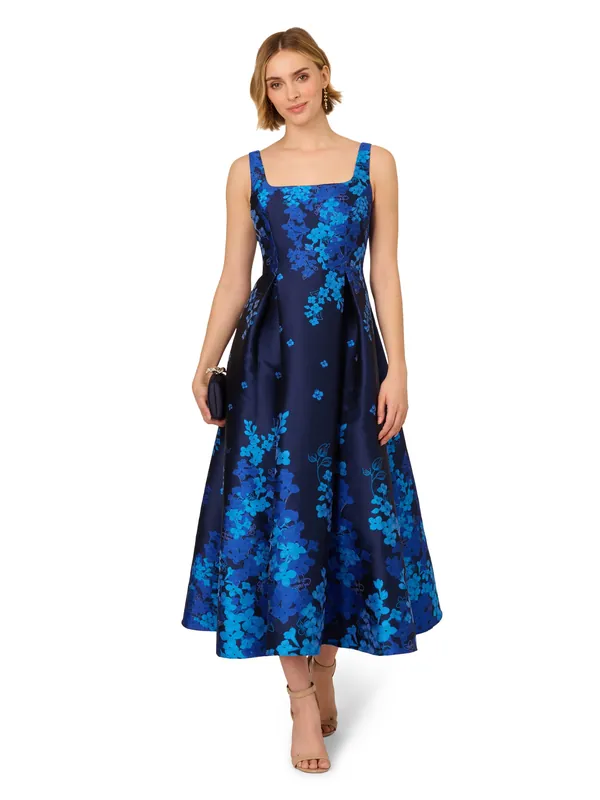 Border Jacquard Dress - Adrianna Papell