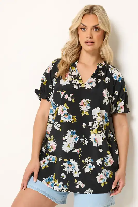 Floral Puff Sleeve Blouse - Yours