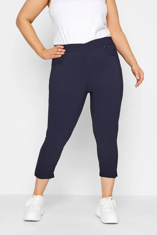 Bengaline Cropped Pull On Trousers - Yours