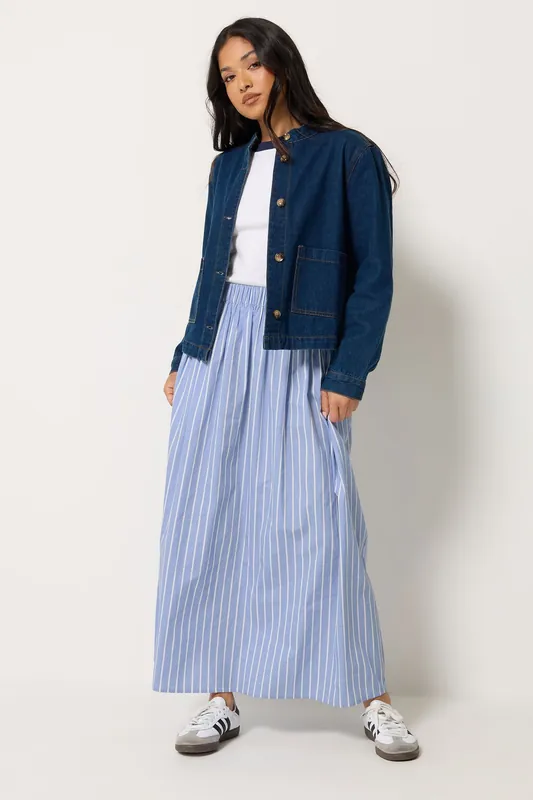 Petite Stripe Maxi Skirt - PixieGirl