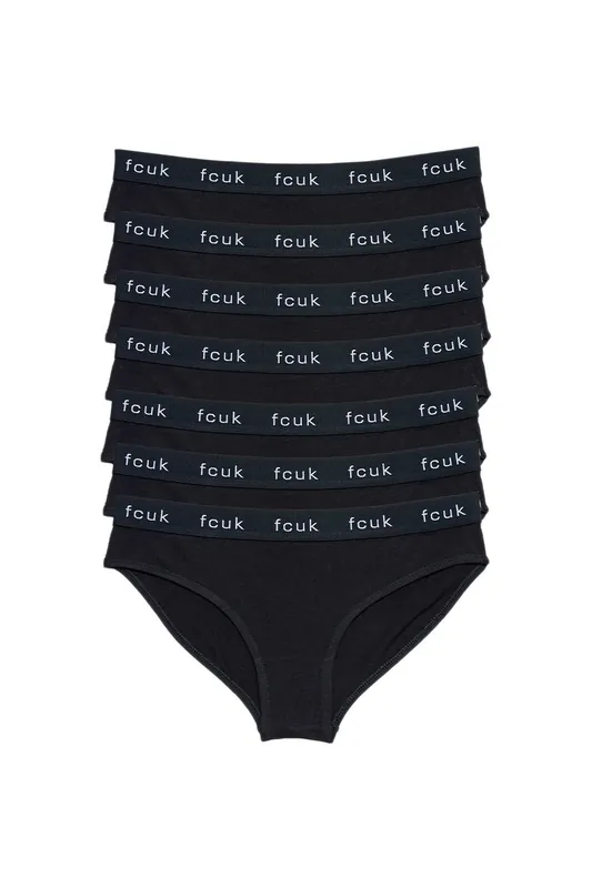 7 Pack Cotton FCUK Ladies Briefs - French Connection