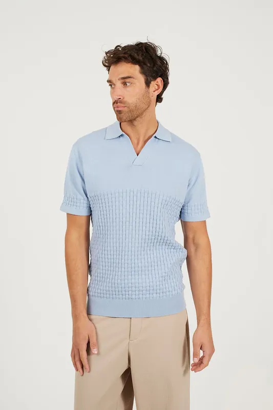 Short Sleeve Knitted Polo Shirt - Brave Soul