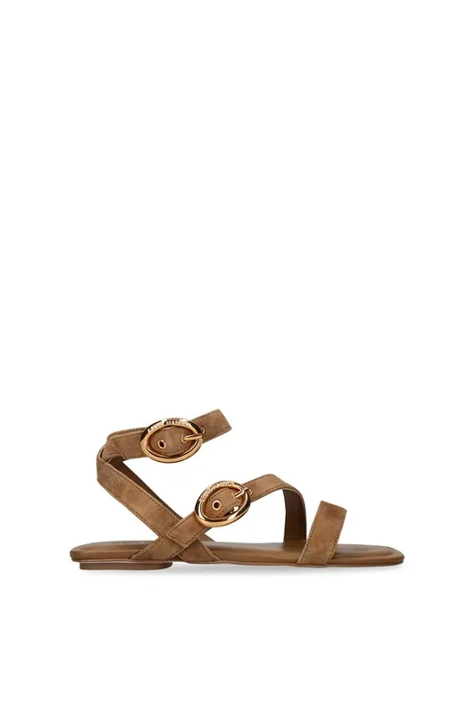 Karmin Brown Suede' Suede Sandals - STEVE MADDEN