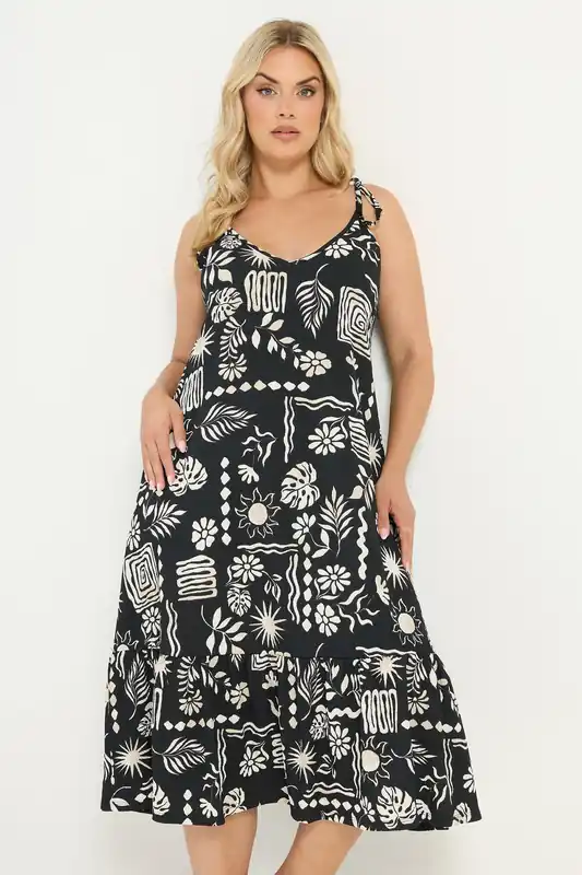 Abstract Tiered Sundress - Yours