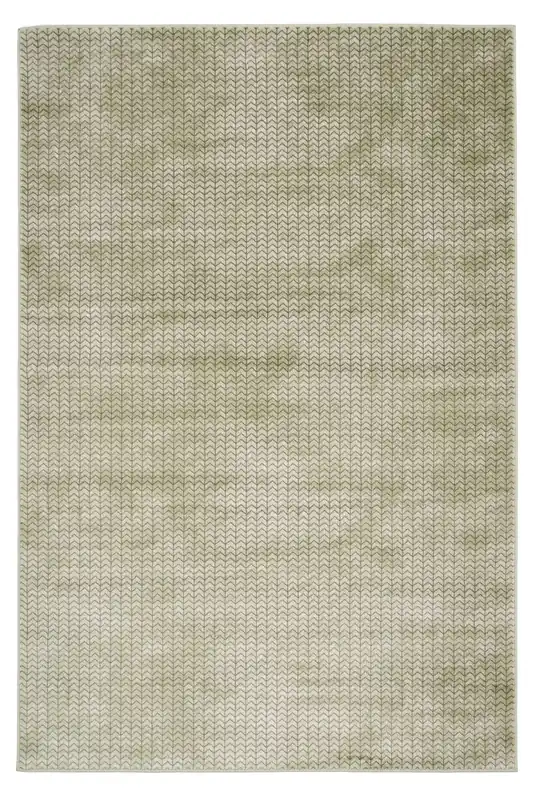 Sage Green Soft Pile Braided Geometric Patterned Living Room Area Rug - Kukoon