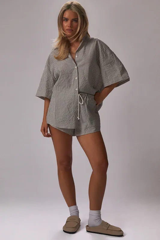 Striped Mini Shorts - EGO