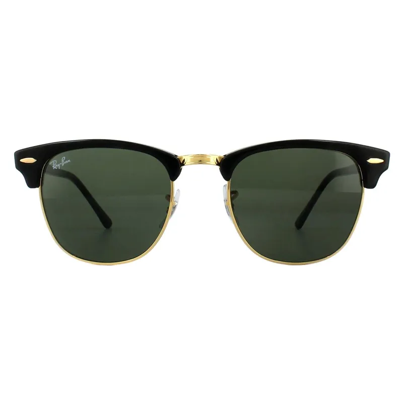 Round Black Green Sunglasses - Ray-Ban