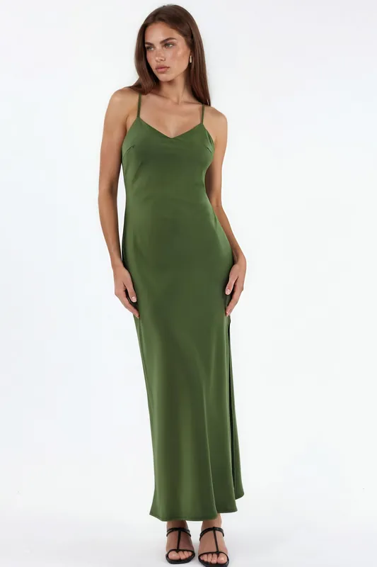 Satin Midi Dress - Hiccup