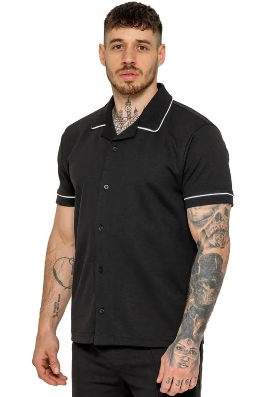 Short Sleeve Piping Shirt - Enzo