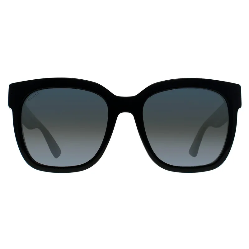 Square Black With Green and Red Glitter Grey Gradient GG0034SN Sunglasses - Gucci