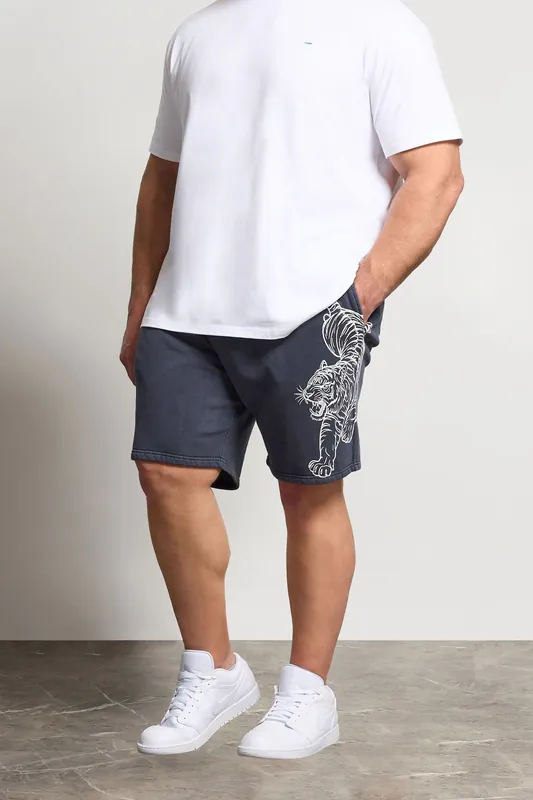 Tiger Printed Jogger Shorts - BadRhino
