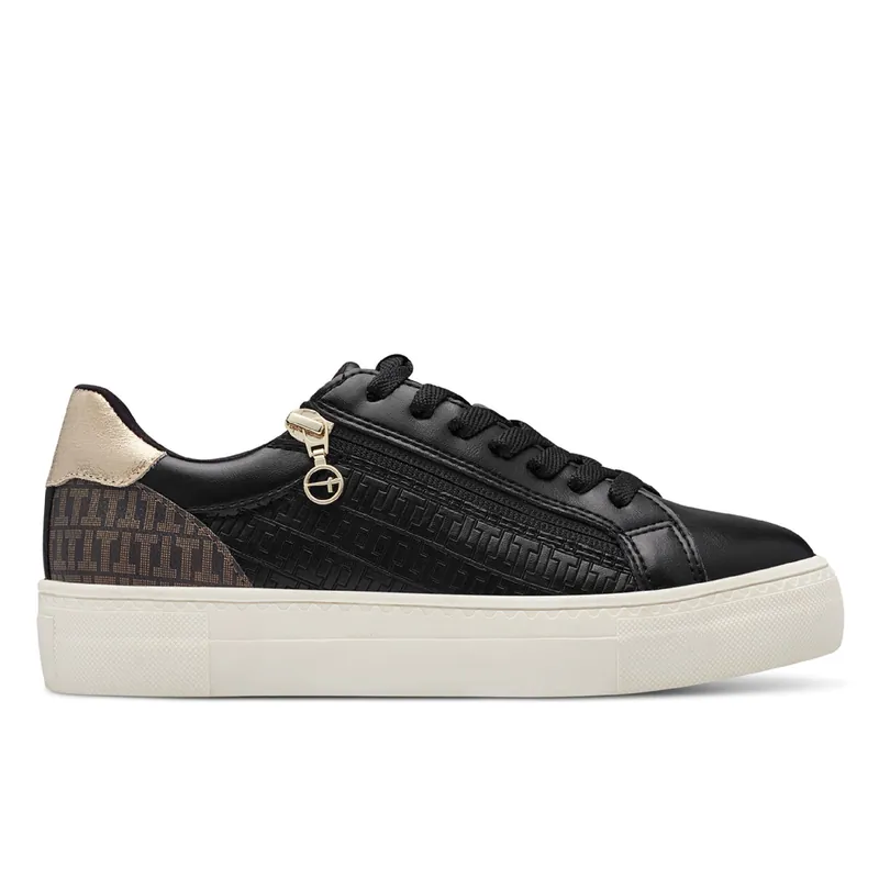 Tamaris Faux Leather Fashion Lace Up Sneakers - Infinity Leather