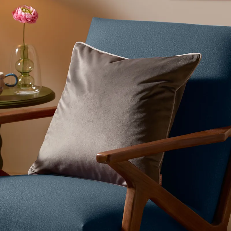 Meridian Velvet Piped Cushion - Furn