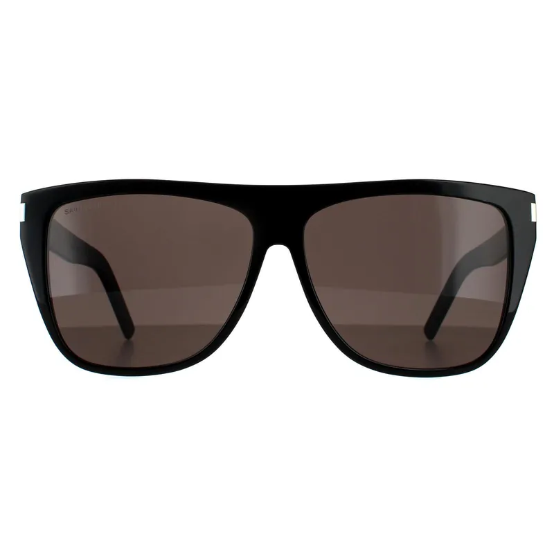 Square Black Grey Smoke Sunglasses - Saint Laurent