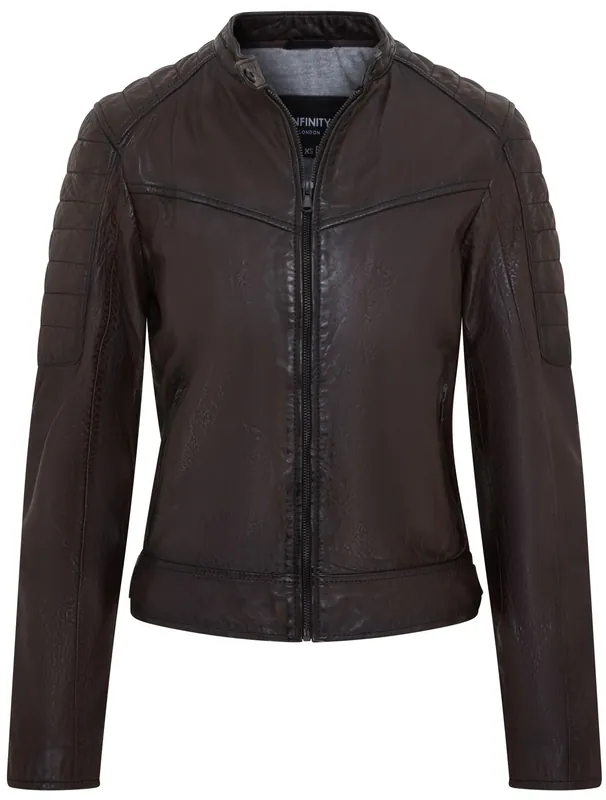 Retro Quilted Leather Biker Jacket - Horten