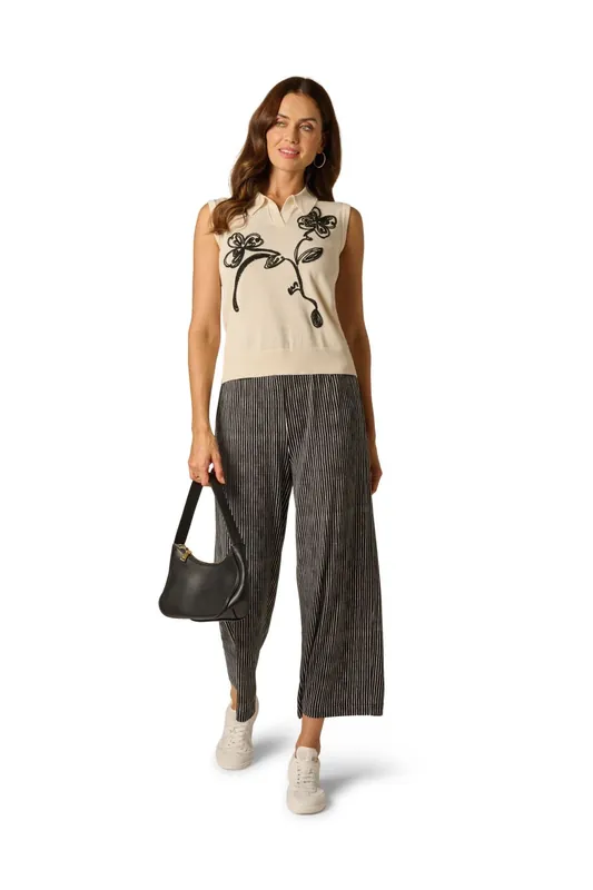 Sleeveless Polo Sweater - Adrianna Papell