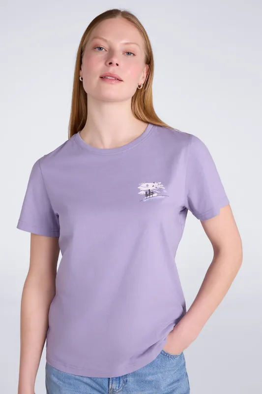 Birds At Dusk' Lightweight Breathable Short Sleeve Printed T-Shirt