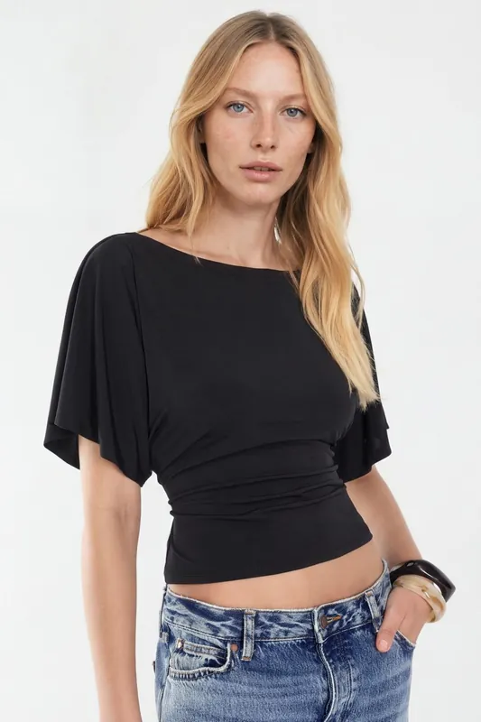 Boat Neck Knitted Top - Hiccup