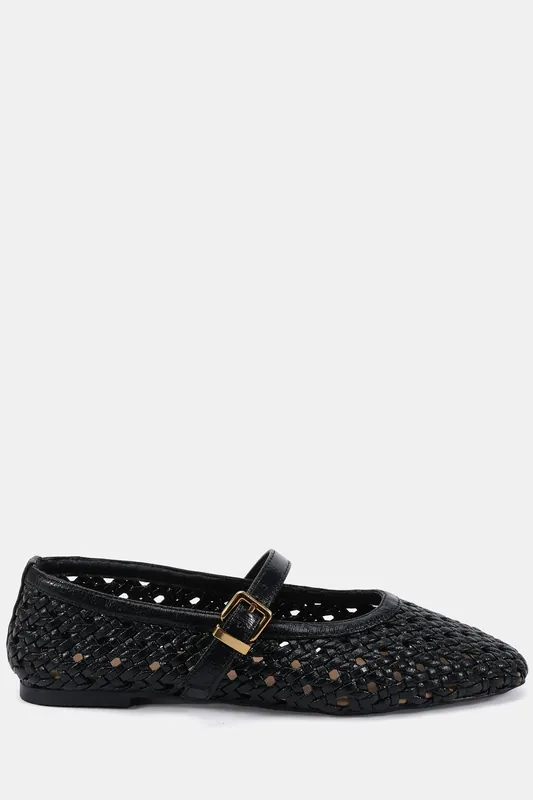 FAYE Woven Mary Jane Flat Shoe - Novo