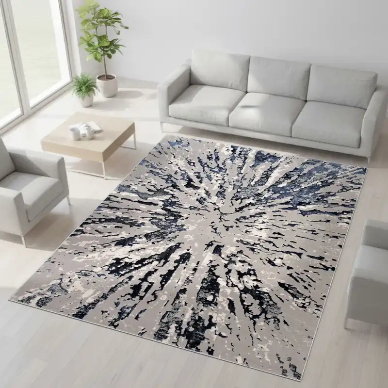 Luxury Soft Modern Shimmer Sunset Rug for Living & Bedroom - Smart Living