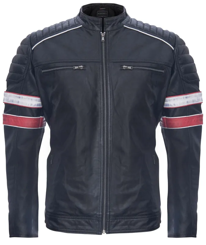 Quilted Leather Racing Jacket-Madrid